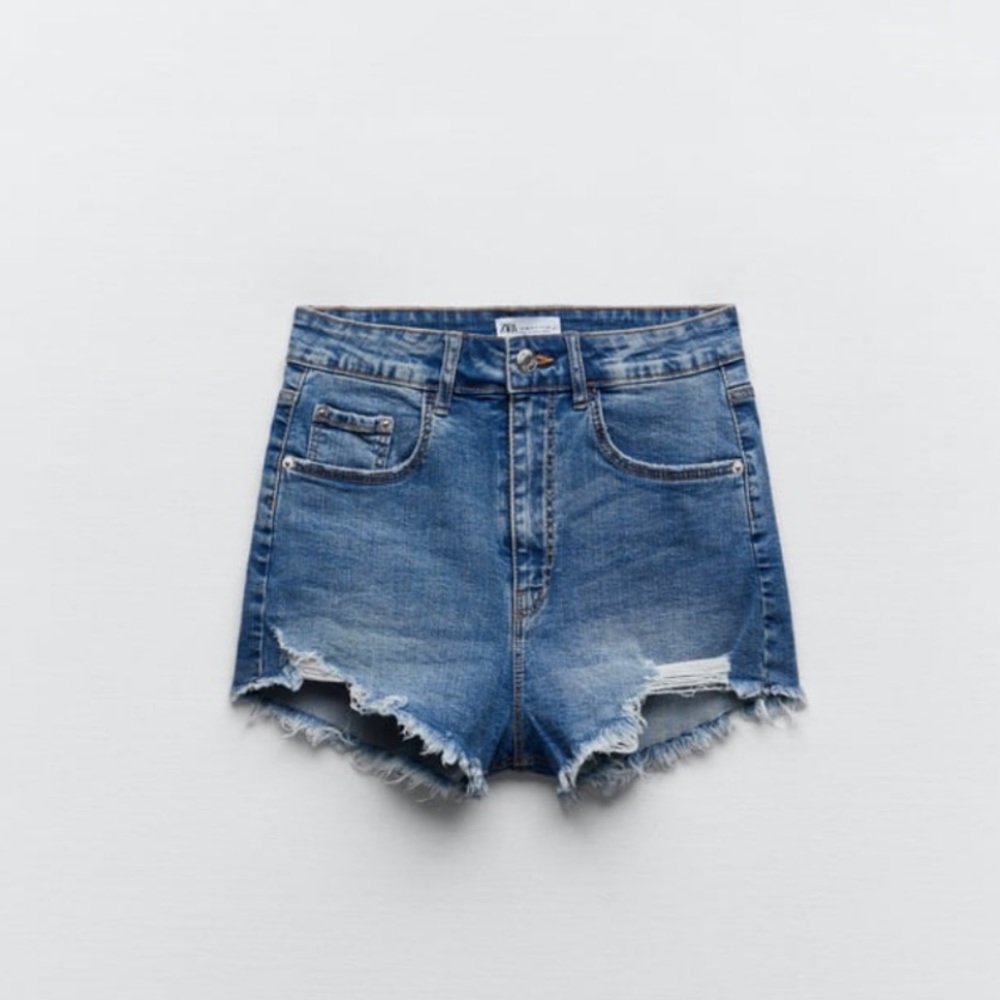 Zara high rise denim short